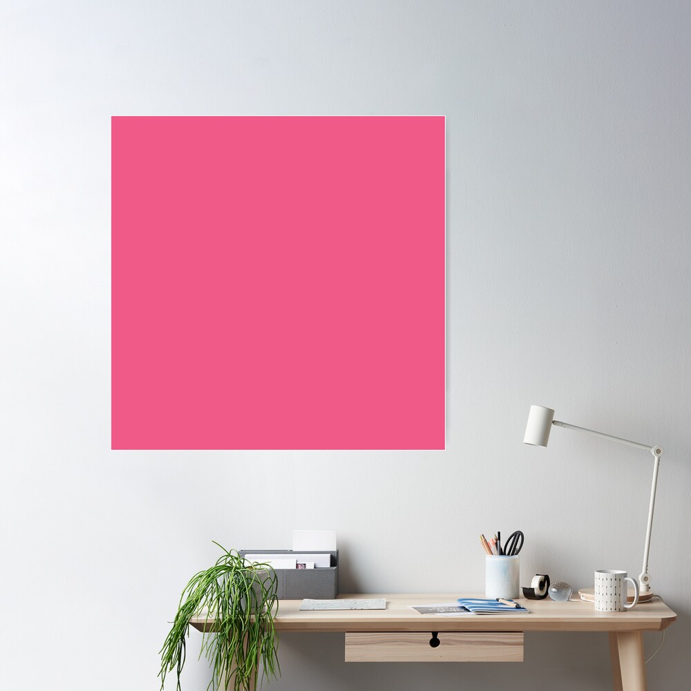 Plain Solid Color Pink Magenta Rose Pink (M80 Y20) Poster for Sale by  mimihuang creations