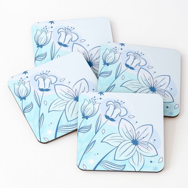 Item preview, Aqua Floral Art  designed and sold by Tshirtstory.