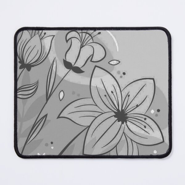 Item preview, Black Grey Floral Art designed and sold by Tshirtstory.