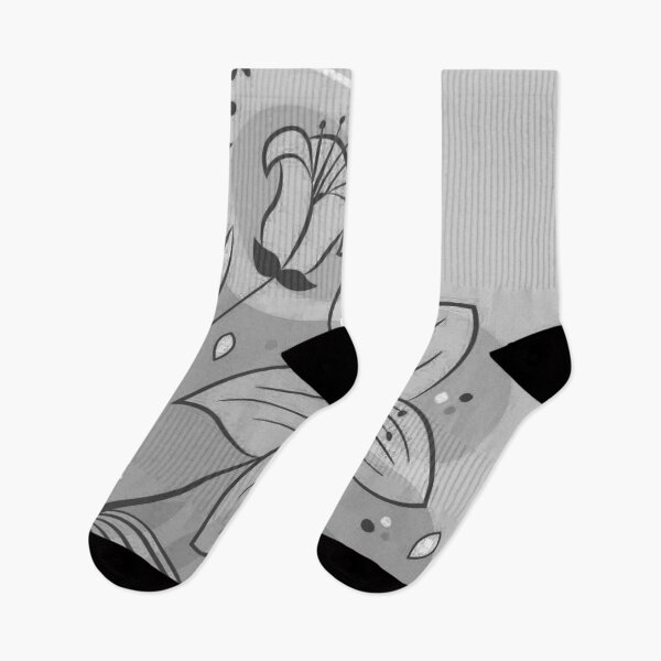 Item preview, Black Grey Floral Art  designed and sold by Tshirtstory.