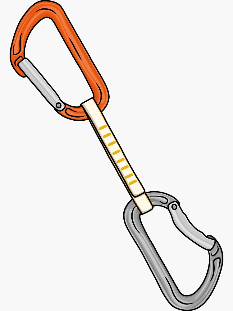 "Copy of Climbing Gear Quick Draw" Sticker for Sale by OhJaye Redbubble