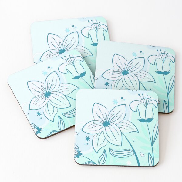 Item preview, Turquoise Floral Art  designed and sold by Tshirtstory.