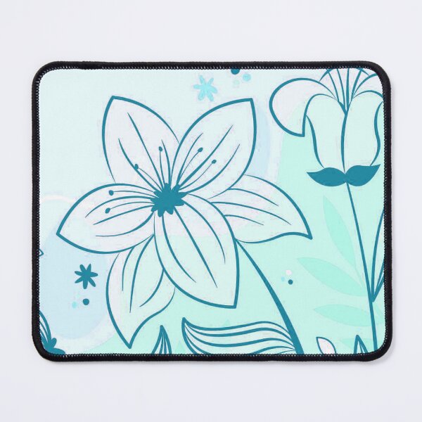 Item preview, Turquoise Floral Art designed and sold by Tshirtstory.