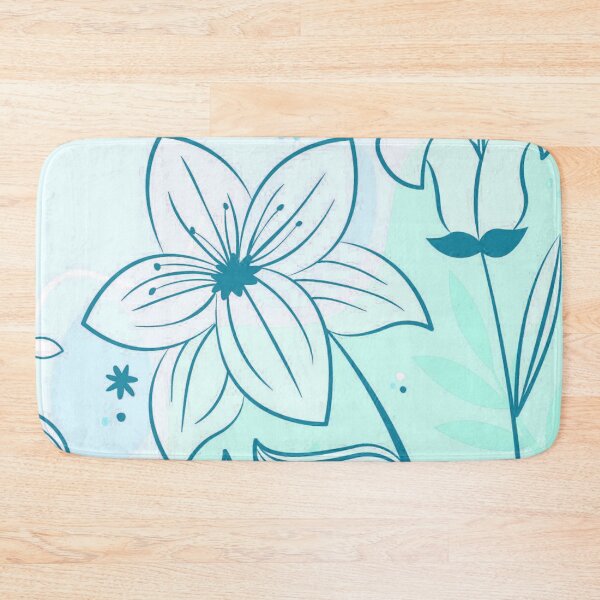 Item preview, Turquoise Floral Art  designed and sold by Tshirtstory.