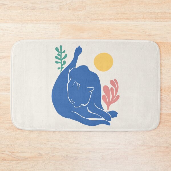 Item preview, Cat Licking Butt - Grooming Butt in Yoga pose cat licking the third eye Chakra | Ajna Brow Cleaning | Pet Mat Bandana Cat designed and sold by Any Color Designs.