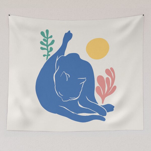 Item preview, Cat Licking Butt - Grooming Butt in Yoga pose cat licking the third eye Chakra | Ajna Brow Cleaning | Pet Mat Bandana Cat designed and sold by Any Color Designs.