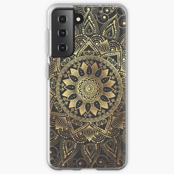 Elegant gold mandala artwork Samsung Galaxy Soft Case