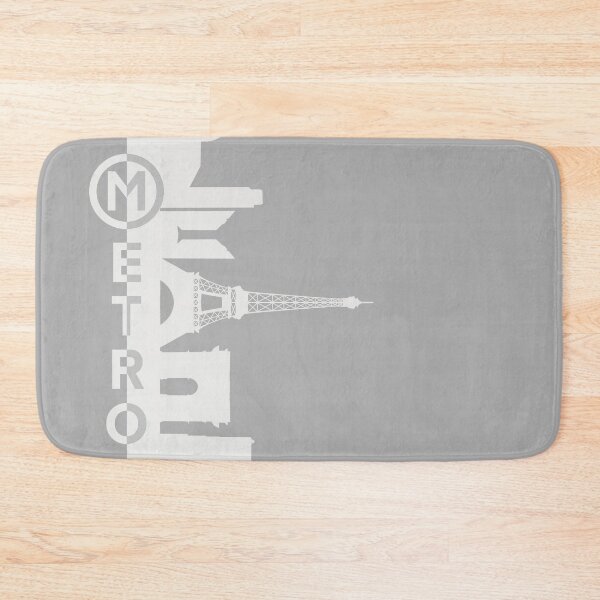 Item preview, Metro Paris Silhouette Modern Abstract Eiffel Tower Arc de Triomphe Notre Dame designed and sold by MunsyArt.