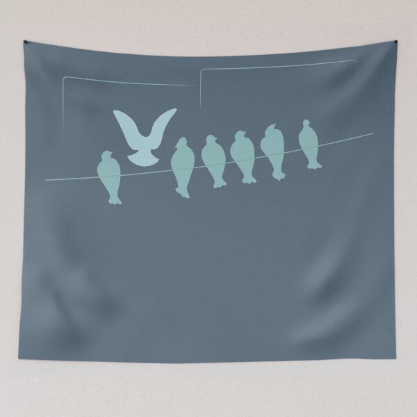 Item preview, Abstract Bird Shapes  for Throw Pillows 3 designed and sold by blueocan.