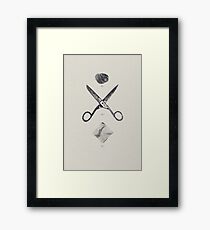 ROCK / SCISSORS / PAPER Gerahmtes Wandbild