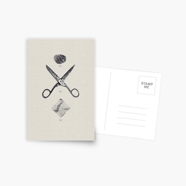 ROCK / SCISSORS / PAPER Postkarte