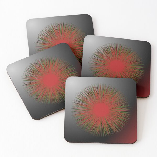 Artikelvorschau, Atemberaubendes Sterndesign in Schwarz, Rot und Grün mit schwarzem, grauem und rotem Hintergrund entworfen und verkauft von DesignDrawn.