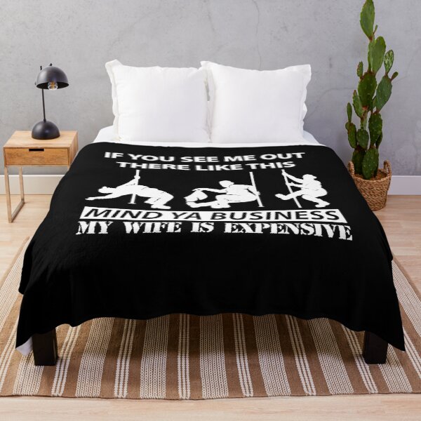 If You See Me Out There Like This Funny Fat Guy Man Husband Throw Blanket