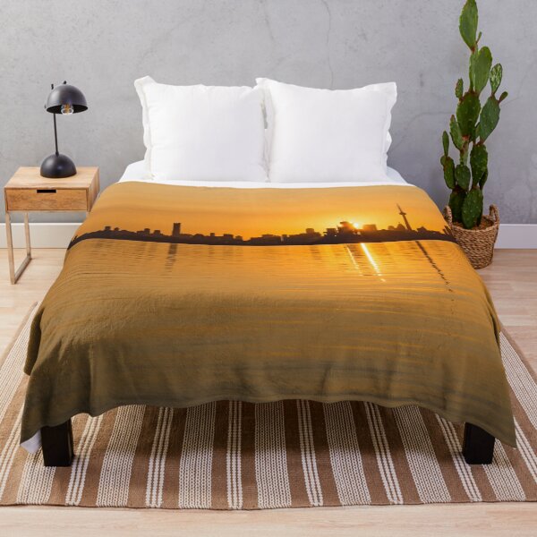 Item preview, Toronto Skyline - Three Suns Over Liquid Silk designed and sold by Georgia Mizuleva.