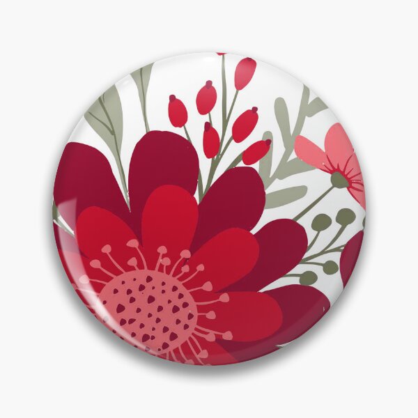 Item preview, Red Pink Floral Art  designed and sold by Tshirtstory.