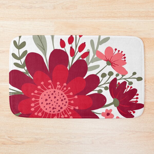 Item preview, Red Pink Floral Art  designed and sold by Tshirtstory.