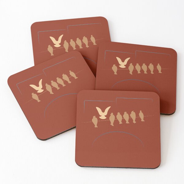 Item preview, Abstract Bird Shapes  for Throw Pillows 7 designed and sold by blueocan.