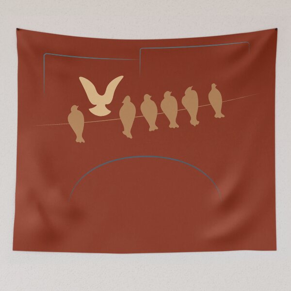 Item preview, Abstract Bird Shapes  for Throw Pillows 7 designed and sold by blueocan.