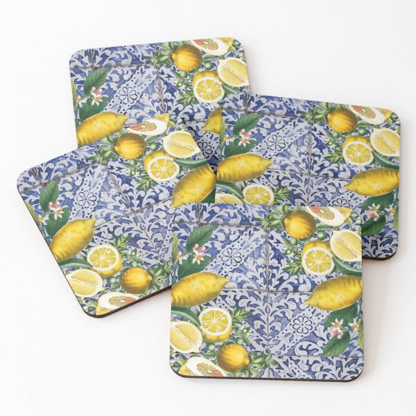 Item preview, Mediterranean Lemons Summer Portuguese Tiles  designed and sold by idovedesign.