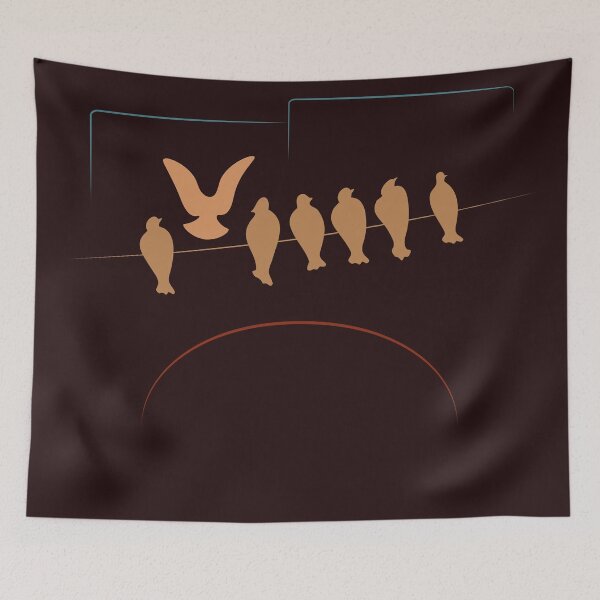 Item preview, Abstract Bird Shapes  for Throw Pillows 8 designed and sold by blueocan.