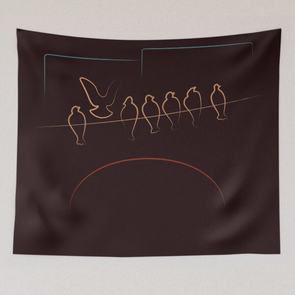 Item preview, Abstract Bird Shapes  for Throw Pillows 10 designed and sold by blueocan.