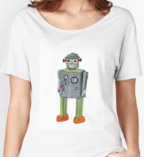 Retro Tin Robot No. 2 Women's Relaxed Fit T-Shirt