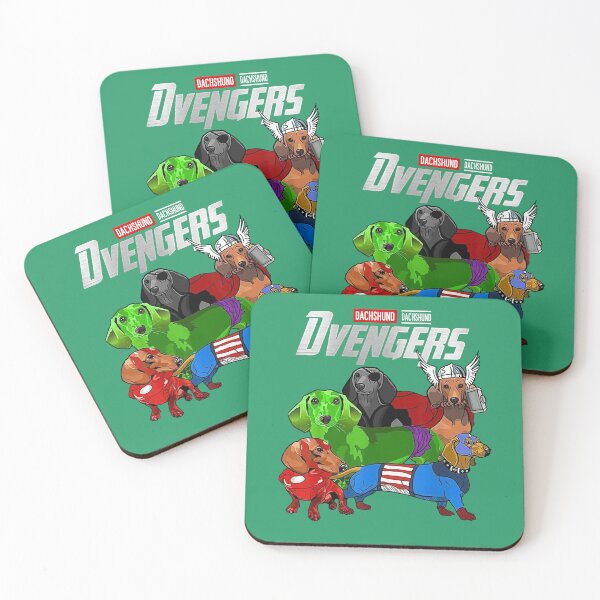 Item preview, Dvengers Dachshund, Avengers, Dog Lovers designed and sold by ABritTheSun.