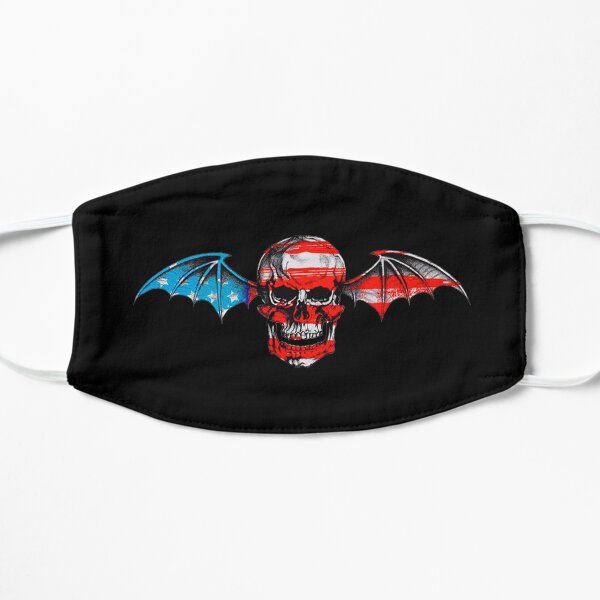 blue red skull Flat Mask