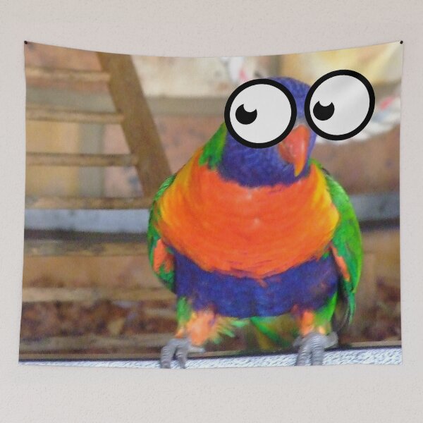 Item preview, Googly Eyed Lorikeet designed and sold by FullonFulton.