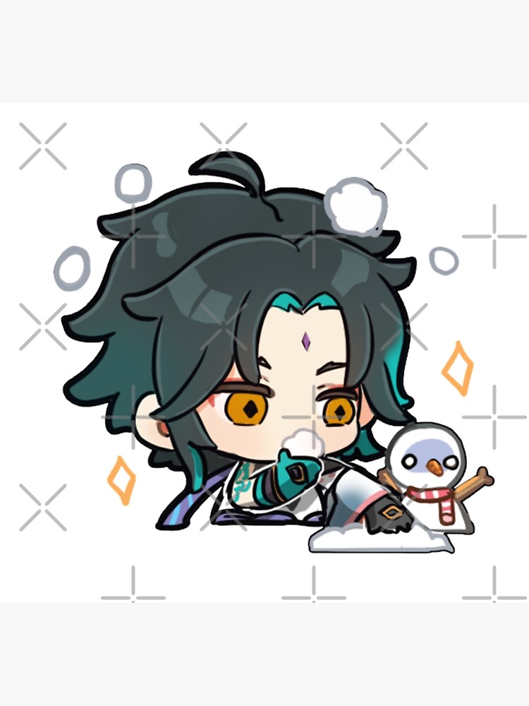 "Chibi Xiao Playing With Snow Genshin Impact" Poster for Sale by