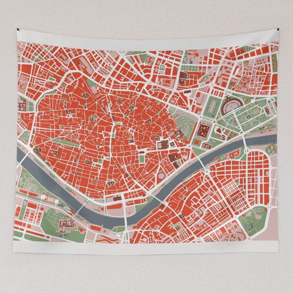 Item preview, Seville city map classic designed and sold by PlanosUrbanos.