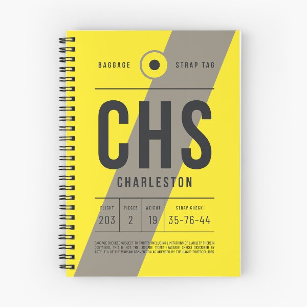 Artikelvorschau, Gepäckanhänger E - CHS Charleston South Carolina USA entworfen und verkauft von VoodooCircus.