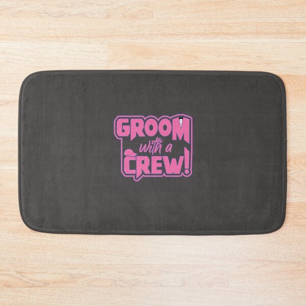 Item preview, Groom with a Crew, funny stag-do phrase, Black , Wedding Bachelor, Best man, Ushers, Hotpink  designed and sold by JamesrDattilo.
