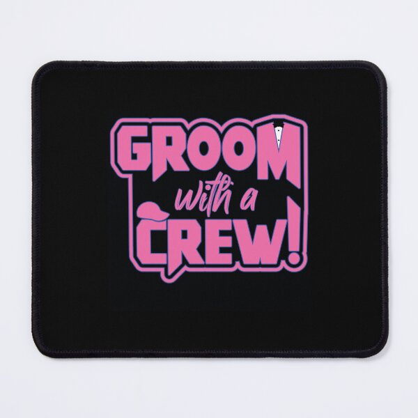 Item preview, Groom with a Crew, funny stag-do phrase, Black , Wedding Bachelor, Best man, Ushers, Hotpink  designed and sold by JamesrDattilo.