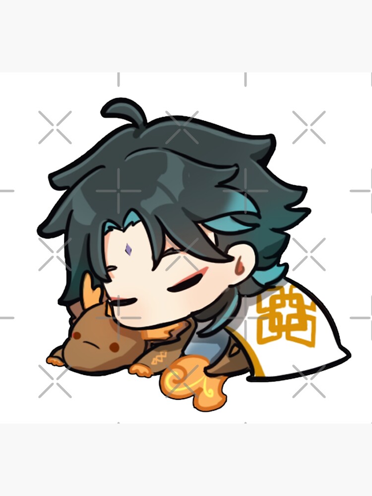 "Chibi Xiao Sleeping Genshin Impact" Poster by artwala74 Redbubble