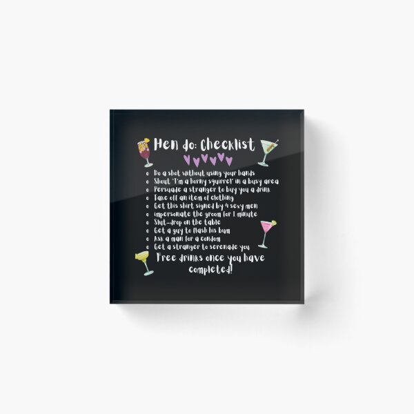 Item preview, Hen do checklist!    designed and sold by JamesrDattilo.