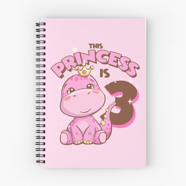 Item preview, This Princess is 3 Girls 3th Birthday Pink Dinosaur Party designed and sold by Irene Koh.