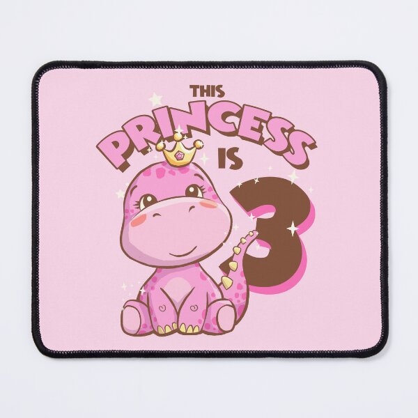 Item preview, This Princess is 3 Girls 3th Birthday Pink Dinosaur Party designed and sold by Irene Koh.