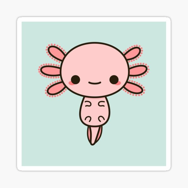 "Minecraft Cute Axolotl, Axolotl Drawing, Axolotl Draw, Cartoon Axolotl