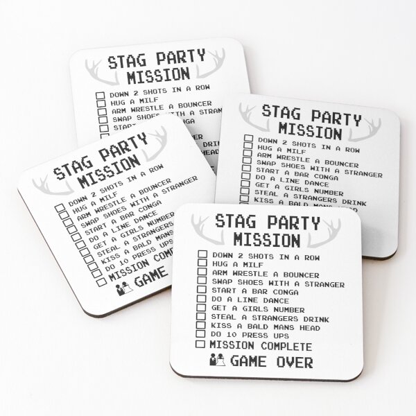 Item preview, Stag Party Checklist Funny Bachelor Shirt   designed and sold by JamesrDattilo.