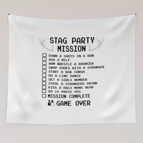 Item preview, Stag Party Checklist Funny Bachelor Shirt   designed and sold by JamesrDattilo.