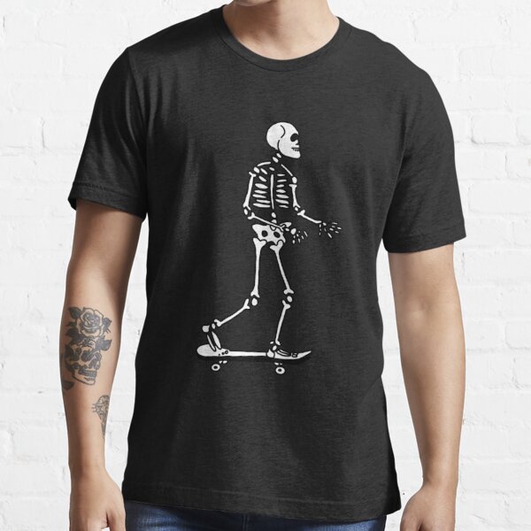 Skateboard Shirt Skeleton Skater Tee Goth Skateboarding Unisex