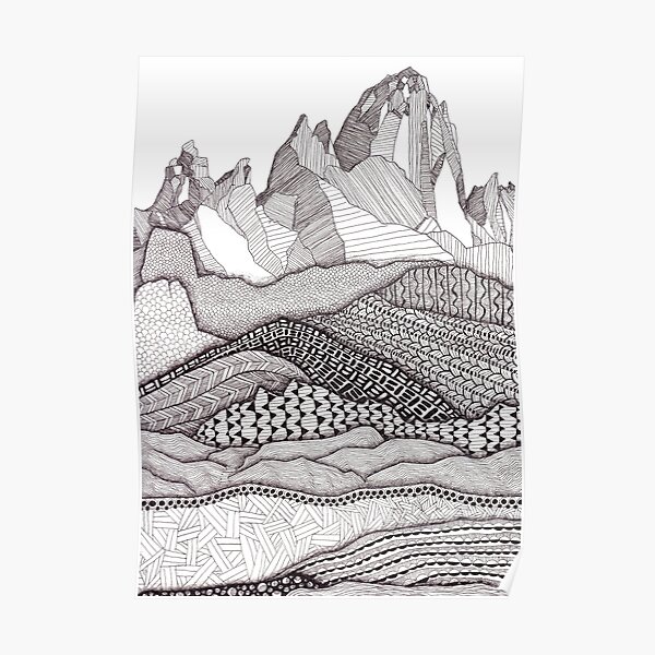 Patterns sur la Patagonie Poster