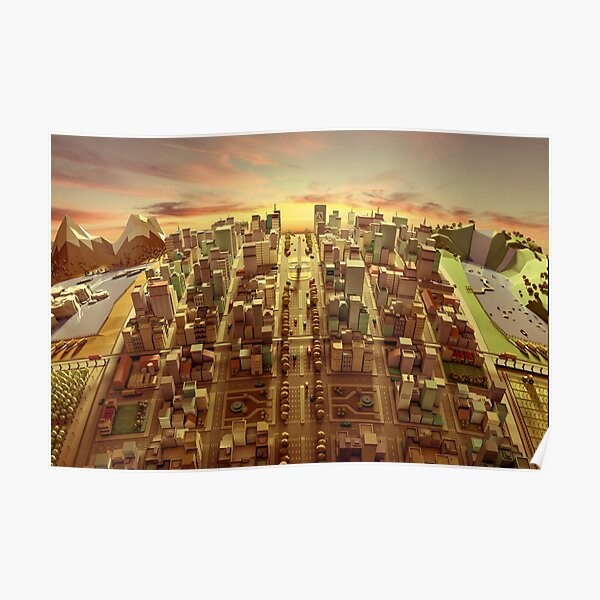 Modelo 3D City de Argentina Póster
