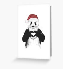 Santa panda Greeting Card