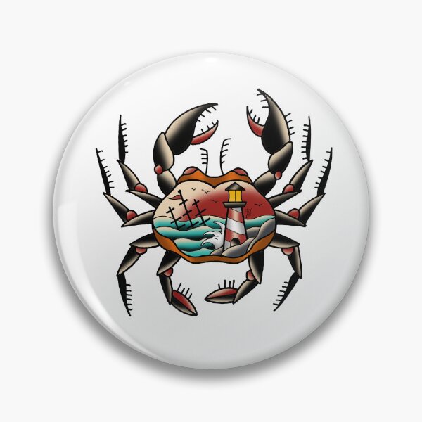 Item preview, Fkj tattoo flash crab designed and sold by franckfkj.