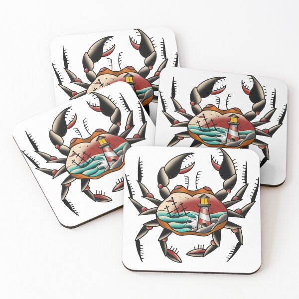 Item preview, Fkj tattoo flash crab designed and sold by franckfkj.