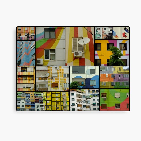Tirana Collage Canvas Print
