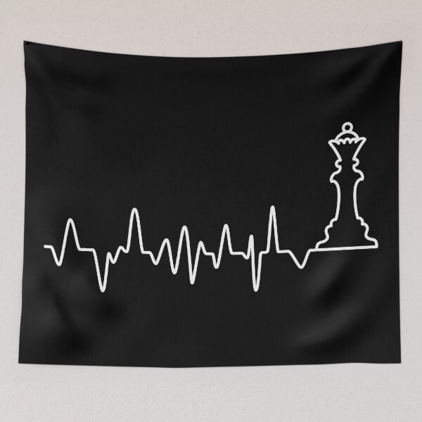 Item preview, Queen Chess Piece Heartbeat Graph Design designed and sold by mrhighsky.