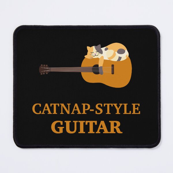 Item preview, Catnap on Acoustic Guitar | Calico Cat | Custom Gift designed and sold by Fluffy-Vectors.